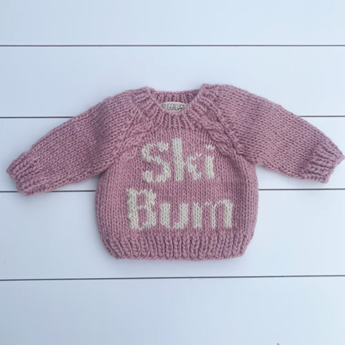 powder pink ski bum sweater