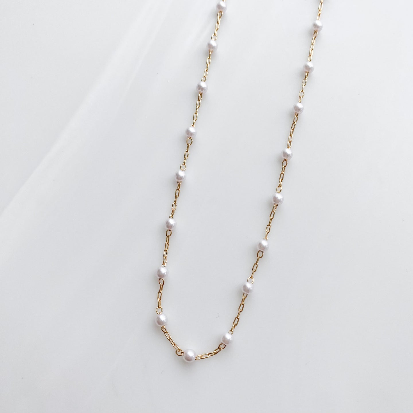 classic pearl chain necklace