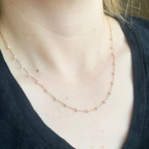 classic pearl chain necklace