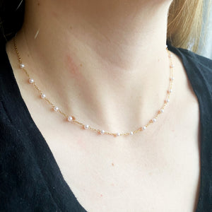 classic pearl chain necklace