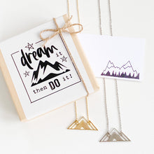 Load image into Gallery viewer, geometric mountain necklace