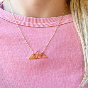 geometric mountain necklace